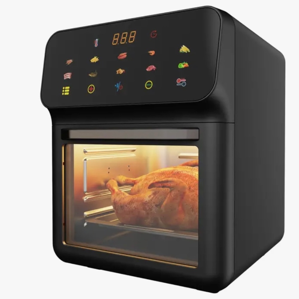 New Air Fryer Compact Large 12QT Convection Oven, 15-in-1 Reduce Oil by 95%